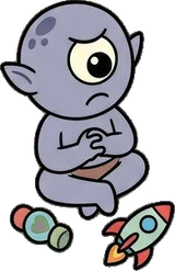 People lying down, a sticker from the The Monster Family world