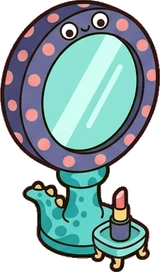 Mirrors, a sticker from the The Monster Family world