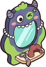 Mirrors, a sticker from the The Monster Family world