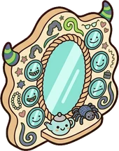 Mirrors, a sticker from the The Monster Family world