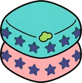 Poufs and ottomans, a sticker from the The Monster Family world