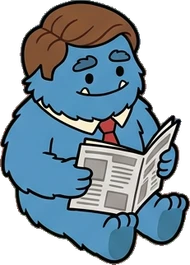 People sitting, a sticker from the The Monster Family world