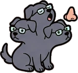 Cats and small animals, a sticker from the The Monster Family world