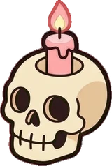 Candles and small lights, a sticker from the The Monster Family world