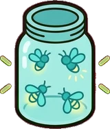 Candles and small lights, a sticker from the The Monster Family world