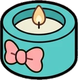 Candles and small lights, a sticker from the The Monster Family world