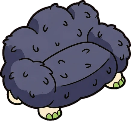 Sofas, a sticker from the The Monster Family world