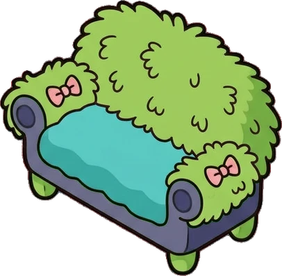 Sofas, a sticker from the The Monster Family world