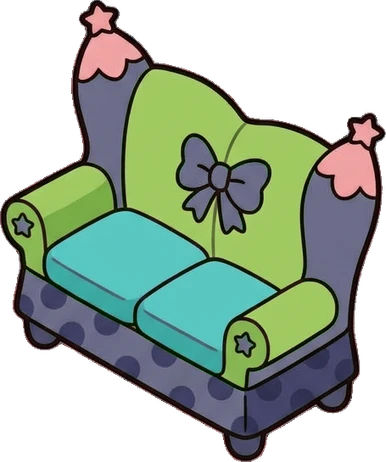 Sofas, a sticker from the The Monster Family world