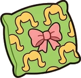 Cushions and blankets, a sticker from the The Monster Family world