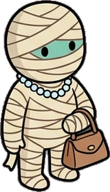 People standing, a sticker from the The Monster Family world
