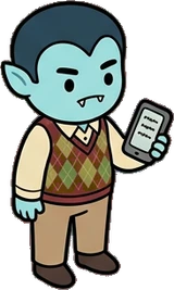 People standing, a sticker from the The Monster Family world