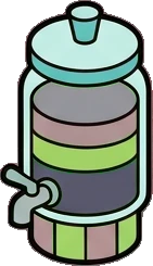 Food and drinks, a sticker from the The Monster Family world