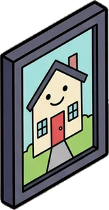 Wall art and frames, a sticker from the The Monster Family world