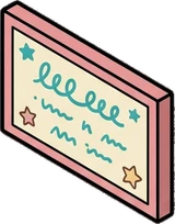 Wall art and frames, a sticker from the The Monster Family world