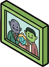 Wall art and frames, a sticker from the The Monster Family world