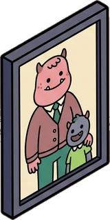 Wall art and frames, a sticker from the The Monster Family world