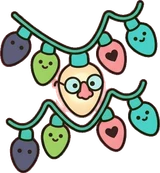 Wall lights, a sticker from the The Monster Family world