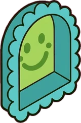 Wall shelves, a sticker from the The Monster Family world
