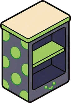 Desks and workbenches, a sticker from the The Monster Family world
