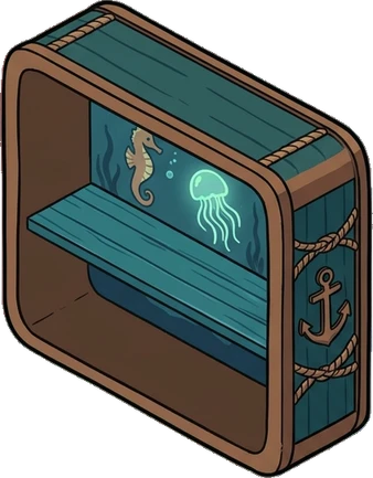 Bookcases, a sticker from the The Night Aquarium world