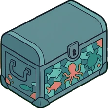 Chests and trunks, a sticker from the The Night Aquarium world