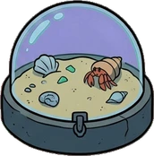 Pet beds and homes, a sticker from the The Night Aquarium world