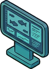 Gadgets and devices, a sticker from the The Night Aquarium world