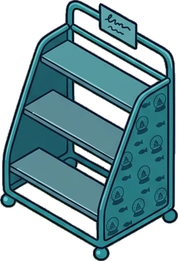 Tiered displays, a sticker from the The Night Aquarium world