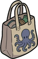 Baskets and floor things, a sticker from the The Night Aquarium world