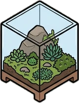 Small plants, a sticker from the The Night Aquarium world
