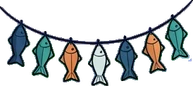 Garlands and hanging things, a sticker from the The Night Aquarium world