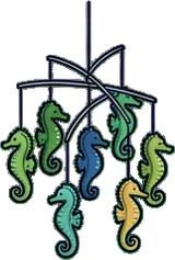 Garlands and hanging things, a sticker from the The Night Aquarium world