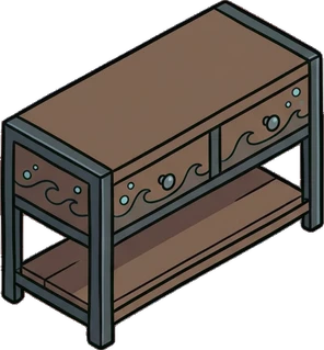Dressers and low cabinets, a sticker from the The Night Aquarium world