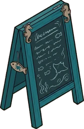 Signboards and chalkboards, a sticker from the The Night Aquarium world