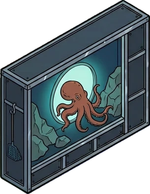 Tall pieces, a sticker from the The Night Aquarium world