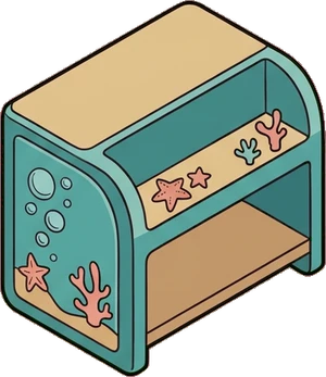 Desks and workbenches, a sticker from the The Night Aquarium world