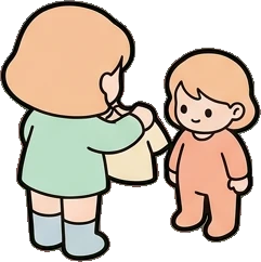 People together, a sticker from the The Nursery world
