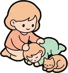 People together, a sticker from the The Nursery world