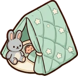 Pet beds and homes, a sticker from the The Nursery world