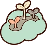 Small plants, a sticker from the The Nursery world