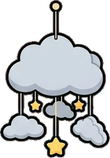 Garlands and hanging things, a sticker from the The Nursery world