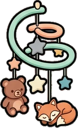 Garlands and hanging things, a sticker from the The Nursery world
