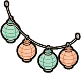 Garlands and hanging things, a sticker from the The Nursery world