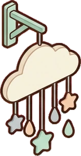 Garlands and hanging things, a sticker from the The Nursery world