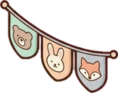 Garlands and hanging things, a sticker from the The Nursery world
