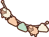 Garlands and hanging things, a sticker from the The Nursery world