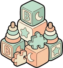 Big floor pieces, a sticker from the The Nursery world