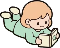People lying down, a sticker from the The Nursery world