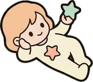 People lying down, a sticker from the The Nursery world